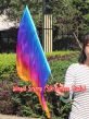 Seda Poi bandera de adoración 81 cm * 64 cm, Iridiscencia