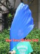 Seda Poi bandera de adoración 81 cm x 64 cm, azul