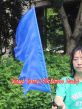 Seda Poi bandera de adoración 81 cm x 64 cm, azul