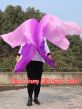 1 pair 1.5m (59") purple fading belly dance silk fan veil