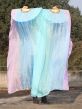 1 pair Pastel Dream long stripes 3G belly dance silk fan veil