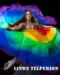 1 stück halbrunder seidenschleier 8 Mommes Regenbogen
