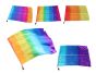 Slightly defected 81cm (32") silk flag poi , in assorted colors