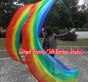 Velo poi de seda para danza del vientre rojo-amarillo-verde-cian-azul 2.7m*0.9m