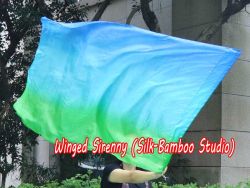 spinning silk flag poi 129cm (51") for Worship & Praise, long side Adventure