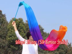 1 piece 2.5m (98") Iridescence worship silk throw streamer