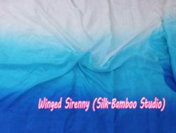 white-turquoise-blue silk fabric by yard