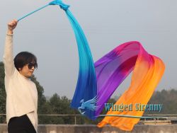 1 piece 4m (4.4 yards) Iridescence worship silk throw streamer