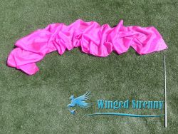 1 piece pink 2.5m (98") silk worship streamer