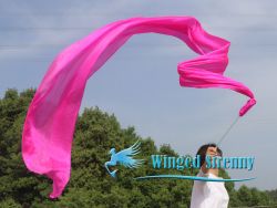 1 piece 4m (4.4 yards) pink worship silk throw streamer