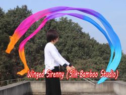 1 piece Iridescence 4m (4.4 yds) silk worship streamer