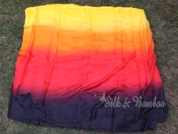 black-red-orange-yellow silk fabric by yard