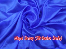 blue silk fabric by yard