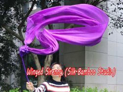 1 piece 2.5m (98") purple worship silk throw streamer