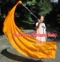Velo poi de seda para danza del vientre naranja 2.3m*0.9m
