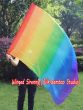 Seda Poi bandera de adoración 129 cm * 88 cm, Arco iris