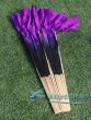 Pareja abanicos cortos de seda negro-violeta, 10cm seda
