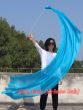 Velo poi de seda para danza del vientre cian 2.3m*0.9m