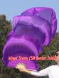 1 pair 1.8m (71") purple belly dance silk fan veils