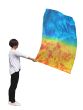 Slightly defected 130 cm (51") silk flex flag, in assorted colors
