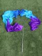 Heraldos de seda violeta-azul-cian-azul-violeta 2.5m*0.3m