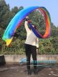 Seiden-wurfstreamerr längsstreifen regenbogen 400 x 90cm