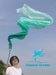 Seiden-wurfstreamerr farbverlauf pfau grüne 250 x 90cm