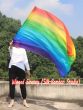 130 cm Tanzflagge Anbetungsfahne mit flexiblem Stab, Regenbogen