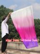 130 cm bandera de seda de adoración profética flexible, blanco-rosado-violeta