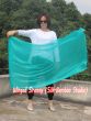 130 cm Tanzflagge Anbetungsfahne mit flexiblem Stab, pfau grüne
