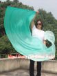 222cm Bandera con Varilla Flexible Profetica Cristiana para Danze, verde pavo real degradado