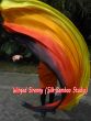 Velo poi de seda para danza del vientre Iluminación rayas largas 2.3m*0.9m