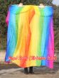 1 paar bauchtanz fächerschleier regenbogen+ Längsstreifen
