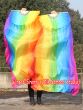 1 paar bauchtanz fächerschleier regenbogen+ Längsstreifen