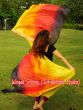 Velo de seda danza del vientre negro-rojo-naranja-amarillo