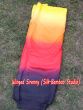 Tela de seda 100% negro-rojo-naranja-amarillo