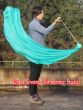 Velo poi de seda para danza del vientre aqua 1.35m*0.6m