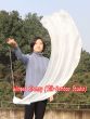 Velo poi de seda para danza del vientre blanco 1.35m*0.6m