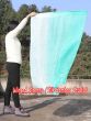 1 Stück 129 cm x 88 cm drehbarer Flaggen-Poi, farbverlauf pfau grüne