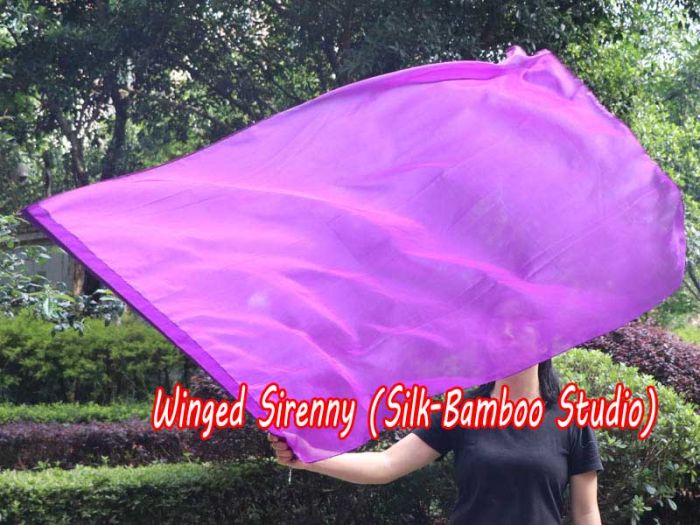 Seda Poi bandera de adoración 129 cm * 88 cm, violeta