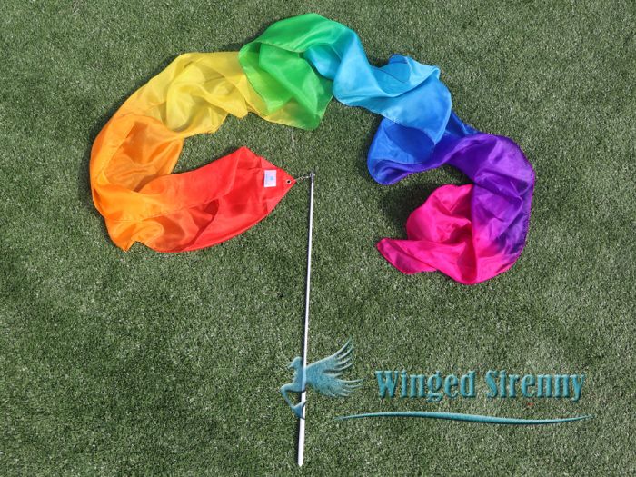 Heraldos de seda Arco iris 2.5m*0.3m