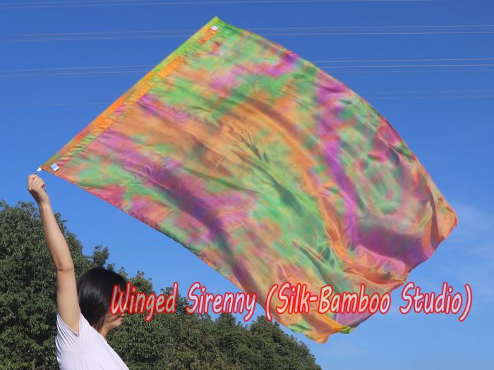 1 Stück 129 cm x 88 cm drehbarer Flaggen-Poi, Gelassenheit