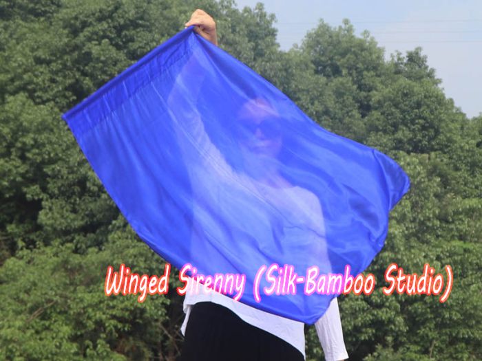 85 cm Tanzflagge Anbetungsfahne mit flexiblem Stab, blau-türkis