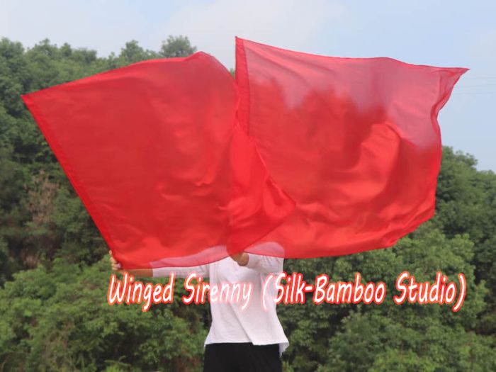 103 cm Tanzflagge Anbetungsfahne mit flexiblem Stab, rot
