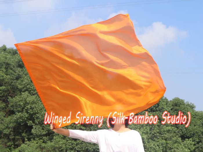 130 cm Tanzflagge Anbetungsfahne mit flexiblem Stab, orange