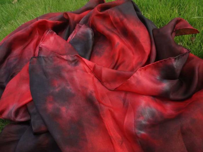 Velo de seda danza del vientre lava tie-dye