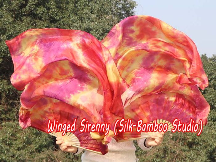 1 pair 1.1m (43") Copper silk fan veils for kids