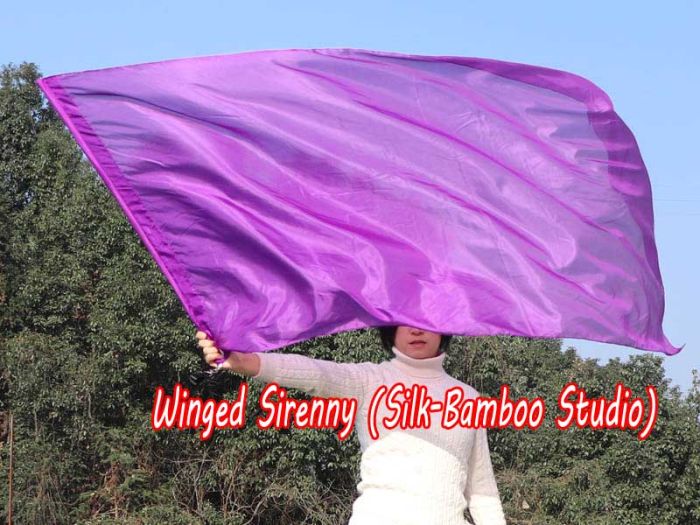 Seda Poi bandera de adoración 174cm x 88cm, violeta