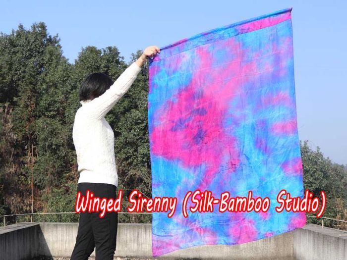 Seda Poi bandera de adoración 129 cm * 88 cm, Sueño Sirena