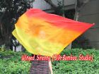 spinning silk flag poi 103cm (40") for Worship & Praise, long side Fire